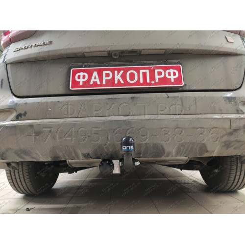 4267-AN ORIS Фаркоп на Kia Sportage IV рестайл 2018-2022 без выреза в бампере. Тип шара: A. Нагрузки: 1900/100 кг, масса фаркопа 17,8 кг (без электрики в комплекте)