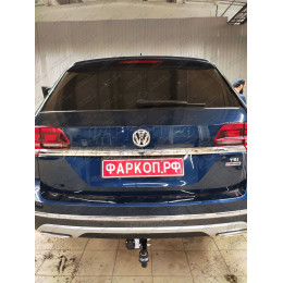 2157-A ORIS Фаркоп на Volkswagen Teramont 2018-2024 без подрезки бампера. Тип шара: A. Нагрузки: 2500/120 кг, масса фаркопа 23,5 кг (без электрики в комплекте)