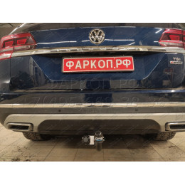 2157-A ORIS Фаркоп на Volkswagen Teramont 2018-2024 без подрезки бампера. Тип шара: A. Нагрузки: 2500/120 кг, масса фаркопа 23,5 кг (без электрики в комплекте)