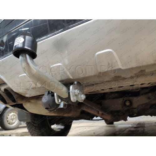 V057A GALIA Полностью оцинкованный фаркоп на Volvo XC90 2003-2015. Подрозетник убирается за бампер. Тип шара: A. Невидимый вырез бампера. Нагрузки: 2250/90 кг, масса фаркопа 15,92 кг
