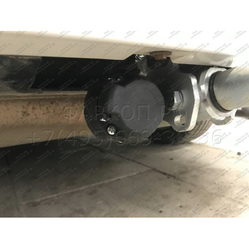 B019C GALIA Полностью оцинкованный фаркоп на BMW X3 F25 2010-2017, BMW X4 F26 2014-2018, кроме моделей с M-пакетом. Подрозетник убирается за бампер. Тип шара: C (горизонтальный съемный). Установка без выреза бампера. Нагрузки: 2400/100 кг, масса фаркопа 1