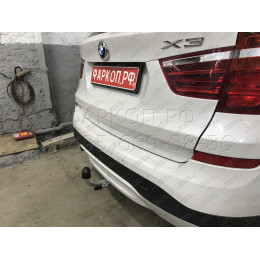 B019C GALIA Полностью оцинкованный фаркоп на BMW X3 F25 2010-2017, BMW X4 F26 2014-2018, кроме моделей с M-пакетом. Подрозетник убирается за бампер. Тип шара: C (гори