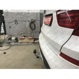 B019C GALIA Полностью оцинкованный фаркоп на BMW X3 F25 2010-2017, BMW X4 F26 2014-2018, кроме моделей с M-пакетом. Подрозетник убирается за бампер. Тип шара: C (гори