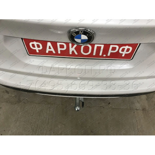 B019C GALIA Полностью оцинкованный фаркоп на BMW X3 F25 2010-2017, BMW X4 F26 2014-2018, кроме моделей с M-пакетом. Подрозетник убирается за бампер. Тип шара: C (горизонтальный съемный). Установка без выреза бампера. Нагрузки: 2400/100 кг, масса фаркопа 1