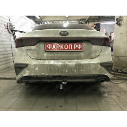 6764-A ORIS Фаркоп на Kia Cerato дорестайлинг 2018-2021. Необходима подрезка бампера. Тип шара: A. Нагрузки: 1500/75 кг, масса фаркопа 18 кг (без электрики в комп