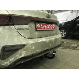 6764-A ORIS Фаркоп на Kia Cerato дорестайлинг 2018-2021. Необходима подрезка бампера. Тип шара: A. Нагрузки: 1500/75 кг, масса фаркопа 18 кг (без электрики в комп