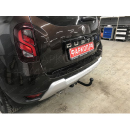 R115-A Лидер-плюс ТСУ для Renault Duster 4WD 2011-2015, 2015-2021, 2021-2022 (без выреза бампера), Renault Duster 2WD 2011-2015, 2015-2021, 2021-2022, Nissan Terrano 2014-2022 (требуется подрезка бампе