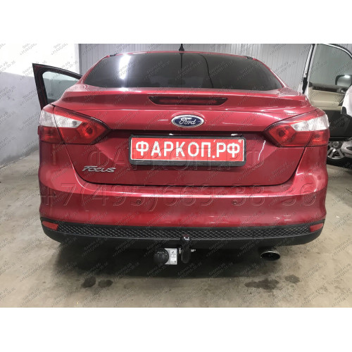 F102-A Лидер-плюс ТСУ для Ford Focus 2 седан 2004-2011 (без выреза бампера), Ford Focus 3 седан 2011-2018 (необходима подрезка бампера). Нагрузки: 1100/75 кг, масса фаркопа 14,44 кг (без электрики в комплекте)