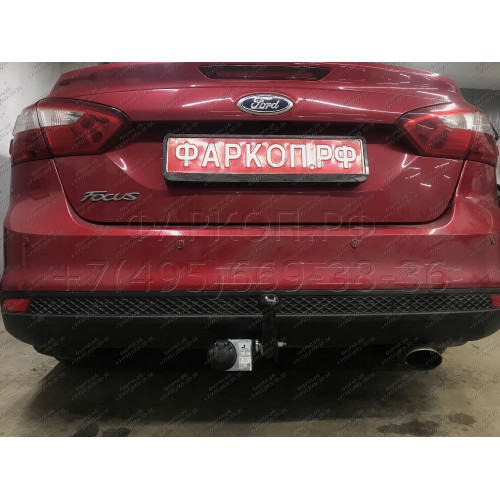 F102-A Лидер-плюс ТСУ для Ford Focus 2 седан 2004-2011 (без выреза бампера), Ford Focus 3 седан 2011-2018 (необходима подрезка бампера). Нагрузки: 1100/75 кг, масса фаркопа 14,44 кг (без электрики в комплекте)