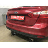 F102-A Лидер-плюс ТСУ для Ford Focus 2 седан 2004-2011 (без выреза бампера), Ford Focus 3 седан 2011-2018 (необходима подрезка бампера). Нагрузки: 1100/75 кг, масса фаркопа 14,44 кг (без электрики в комплекте)
