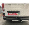 V086A GALIA Полностью оцинкованный фаркоп на Volkswagen Crafter II фургон без ступеньки 2017-, MAN TGE фургон без ступеньки 2016-. Тип шара: A. Установка без снятия и выреза бампера. Нагрузки: 3500/150 кг, масса фаркопа 21,22 кг