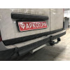 V086A GALIA Полностью оцинкованный фаркоп на Volkswagen Crafter II фургон без ступеньки 2017-, MAN TGE фургон без ступеньки 2016-. Тип шара: A. Установка без снятия и выреза бампера. Нагрузки: 3500/150 кг, масса фаркопа 21,22 кг