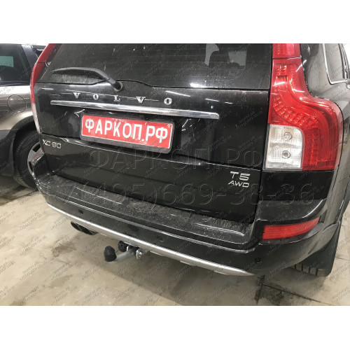 V057A GALIA Полностью оцинкованный фаркоп на Volvo XC90 2003-2015. Подрозетник убирается за бампер. Тип шара: A. Невидимый вырез бампера. Нагрузки: 2250/90 кг, масса фаркопа 15,92 кг