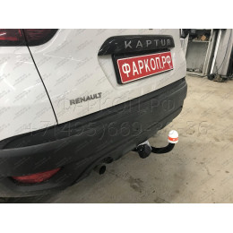 9061 Трейлер Фаркоп для Renault Kaptur 2016-2022 без снятия и подрезки бампера. Тип шара: A. Нагрузки: 1200/60 кг, масса фаркопа 16 кг (без электрики в комплекте