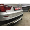 B019C GALIA Полностью оцинкованный фаркоп на BMW X3 F25 2010-2017, BMW X4 F26 2014-2018, кроме моделей с M-пакетом. Подрозетник убирается за бампер. Тип шара: C (горизонтальный съемный). Установка без выреза бампера. Нагрузки: 2400/100 кг, масса фаркопа 1