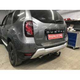 R115-A Лидер-плюс ТСУ для Renault Duster 4WD 2011-2015, 2015-2021, 2021-2022 (без выреза бампера), Renault Duster 2WD 2011-2015, 2015-2021, 2021-2022, Nissan Terrano 2014-2022 (требуется подрезка бампе