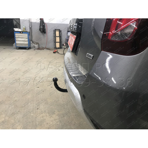 R115-A Лидер-плюс ТСУ для Renault Duster 4WD 2011-2015, 2015-2021, 2021-2022 (без выреза бампера), Renault Duster 2WD 2011-2015, 2015-2021, 2021-2022, Nissan Terrano 2014-2022 (требуется подрезка бампера). Нагрузки: 1200/75 кг, масса фаркопа 16,1 кг (без 