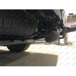 4510.12 SHERIFF Фаркоп на Toyota Hiace 2019-, Toyota Granvia 2019-. Необходима подрезка бампера. Тип шара: A. Нагрузки: 2500/100 кг, масса фаркопа 18,64 кг (без электрики в ко