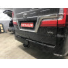 4510.12 SHERIFF Фаркоп на Toyota Hiace 2019-, Toyota Granvia 2019-. Необходима подрезка бампера. Тип шара: A. Нагрузки: 2500/100 кг, масса фаркопа 18,64 кг (без электрики в комплекте)