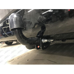 4510.12 SHERIFF Фаркоп на Toyota Hiace 2019-, Toyota Granvia 2019-. Необходима подрезка бампера. Тип шара: A. Нагрузки: 2500/100 кг, масса фаркопа 18,64 кг (без электрики в ко
