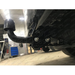4510.12 SHERIFF Фаркоп на Toyota Hiace 2019-, Toyota Granvia 2019-. Необходима подрезка бампера. Тип шара: A. Нагрузки: 2500/100 кг, масса фаркопа 18,64 кг (без электрики в ко