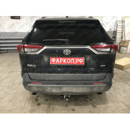 T072A GALIA Полностью оцинкованный фаркоп на Toyota RAV4 V XA50 2019-2025, Suzuki Across 2020-2025. Тип шара: A. Установка без снятия и выреза бампера. Нагрузки: 2100/100 кг, м