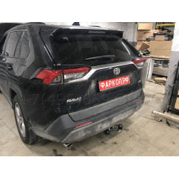 T072A GALIA Полностью оцинкованный фаркоп на Toyota RAV4 V XA50 2019-2025, Suzuki Across 2020-2025. Тип шара: A. Установка без снятия и выреза бампера. Нагрузки: 2100/100 кг, м