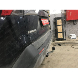 T072A GALIA Полностью оцинкованный фаркоп на Toyota RAV4 V XA50 2019-2025, Suzuki Across 2020-2025. Тип шара: A. Установка без снятия и выреза бампера. Нагрузки: 2100/100 кг, м