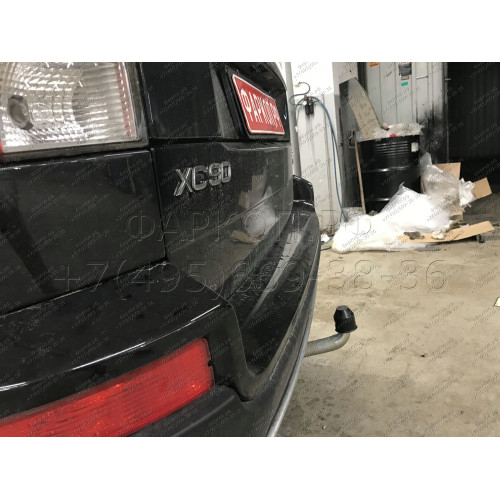 V057A GALIA Полностью оцинкованный фаркоп на Volvo XC90 2003-2015. Подрозетник убирается за бампер. Тип шара: A. Невидимый вырез бампера. Нагрузки: 2250/90 кг, масса фаркопа 15,92 кг