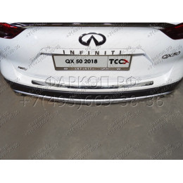 TCU00127 ТСС Фаркоп на Infiniti QX50 2018- без подрезки бампера. Тип шара: E (шаровый узел под американский квадрат). Нагрузки: 1600/100 кг