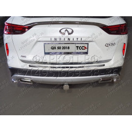 TCU00127 ТСС Фаркоп на Infiniti QX50 2018- без подрезки бампера. Тип шара: E (шаровый узел под американский квадрат). Нагрузки: 1600/100 кг