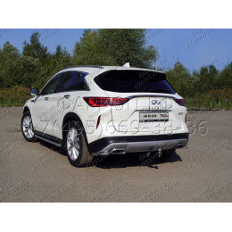 TCU00127 ТСС Фаркоп на Infiniti QX50 2018- без подрезки бампера. Тип шара: E (шаровый узел под американский квадрат). Нагрузки: 1600/100 кг