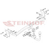 K-080 STEINHOF Фаркоп на Kia Ceed хетчбек 5 дверей 2018- без подрезки бампера. Тип шара: AV (вертикальное быстросъемное крепление шара на ключе). Нагрузки: 1600/85 кг, масса фаркопа 4,82 кг (без электрики в комплекте)