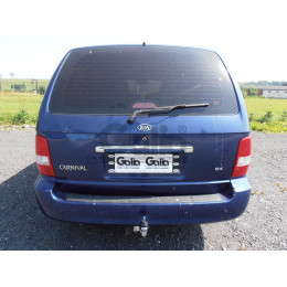 K018A GALIA Полностью оцинкованный фаркоп на Kia Carnival 1999-2006. Тип шара: A. Невидимый вырез бампера. Нагрузки: 2000/80 кг, масса фаркопа 18,52 кг