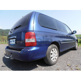 K018A GALIA Полностью оцинкованный фаркоп на Kia Carnival 1999-2006. Тип шара: A. Невидимый вырез бампера. Нагрузки: 2000/80 кг, масса фаркопа 18,52 кг
