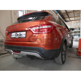 L025C GALIA Полностью оцинкованный фаркоп на Lada Vesta седан/универсал (установка без выреза бампера), в т.ч. SW Cross 2015-2022 (установка с подрезкой бампер