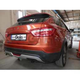 L025C GALIA Полностью оцинкованный фаркоп на Lada Vesta седан/универсал (установка без выреза бампера), в т.ч. SW Cross 2015-2022 (установка с подрезкой бампер
