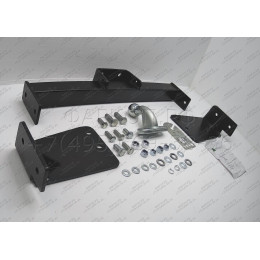 L104-F Лидер-плюс ТСУ для Toyota Land Cruiser 100 1998-2007, Lexus LX 470 1998-2007 без снятия и выреза бампера. Тип шара: F. Нагрузки: 2000/100 кг, масса фаркопа 17,42 кг (без эле