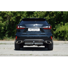 LRX-15-991124.00 PT GROUP Фаркоп с нержавеющей накладкой на Lexus RX, кроме Long, в т.ч. F Sport 2015-2019 без подрезки бампера. Тип шара: E (легкосъемный шар под квадра