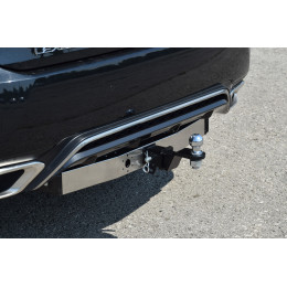 LRX-15-991124.00 PT GROUP Фаркоп с нержавеющей накладкой на Lexus RX, кроме Long, в т.ч. F Sport 2015-2019 без подрезки бампера. Тип шара: E (легкосъемный шар под квадра