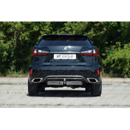 LRX-15-991124.00 PT GROUP Фаркоп с нержавеющей накладкой на Lexus RX, кроме Long, в т.ч. F Sport 2015-2019 без подрезки бампера. Тип шара: E (легкосъемный шар под квадра
