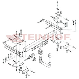 M-129 STEINHOF Фаркоп на Mercedes GLE-Class w166 2015-2019, Mercedes M-Class w164 2006-2012, M-Class w166 2012-2015. Требуется подрезка бампера. Тип шара: AV (вертикальное быстросъемное кр