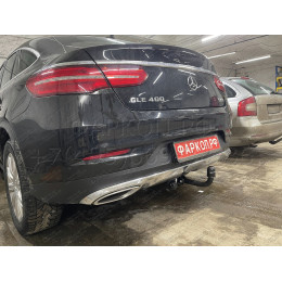 M-153 STEINHOF Фаркоп на Mercedes GLE-Class Coupe c292 2015-2019. Требуется подрезка бампера. Тип шара: A. Нагрузки: 3500/140 кг, масса фаркопа 30,64 кг (без электрики в комп