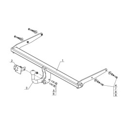 MZ 02 AVTOS Фаркоп на Mazda 5 2005-2010. Необходима подрезка бампера. Тип шара: A. Нагрузки: 1500/75 кг, масса фаркопа 13 кг (без электрики в комплекте)
