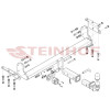 N-091 STEINHOF Фаркоп на Nissan Navara D23, Nissan NP300 D23 (бампер со ступенькой) 2015-, Nissan Navara D40 (бампер со ступенькой) 2005-2015 без снятия и подрезки бампера. Тип шара: E (шаровый узел под американский квадрат). Нагрузки: 3500/140 кг, масса 