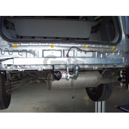 N040C GALIA Полностью оцинкованный фаркоп на Nissan X-Trail T30 2001-2007. Тип шара: C (горизонтальный съемный). Подрезка бампера. Нагрузки: 2100/100 кг, масса фарк