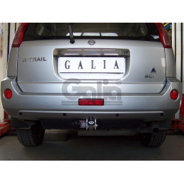 N040C GALIA Полностью оцинкованный фаркоп на Nissan X-Trail T30 2001-2007. Тип шара: C (горизонтальный съемный). Подрезка бампера. Нагрузки: 2100/100 кг, масса фарк