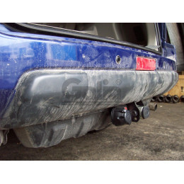 N040C GALIA Полностью оцинкованный фаркоп на Nissan X-Trail T30 2001-2007. Тип шара: C (горизонтальный съемный). Подрезка бампера. Нагрузки: 2100/100 кг, масса фарк