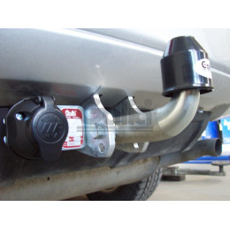 N040C GALIA Полностью оцинкованный фаркоп на Nissan X-Trail T30 2001-2007. Тип шара: C (горизонтальный съемный). Подрезка бампера. Нагрузки: 2100/100 кг, масса фарк