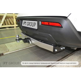 NPA-22-991124.00 PT GROUP Фаркоп с нержавеющей накладкой на Nissan Pathfinder R53 2022- без подрезки бампера. Тип шара: E (легкосъемный шар под квадрат). Нагрузки: 2750